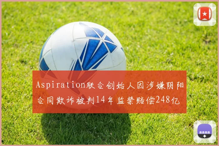 Aspiration联合创始人因涉嫌阴阳合同欺诈被判14年监禁赔偿248亿